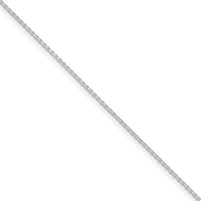 9 Inch 1.3mm Solid Diamond -cut Cable Chain 10k White Gold 10PE146-9, MPN: 10PE146-9, 191101598593