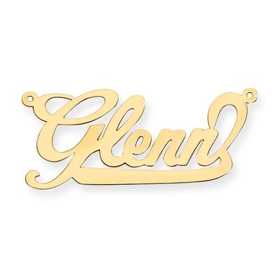 0.013 Gauge Polished Nameplate Pendant 14k Gold XNA129Y, MPN: XNA129Y, 191101541186