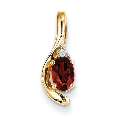 Diamond &amp; Garnet Pendant 14k Gold XBS408, MPN: XBS408, 886774372631