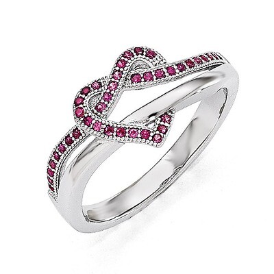 Heart Ring Sterling Silver &amp; Cubic Zirconia QMP337, MPN: QMP337, 886774577548