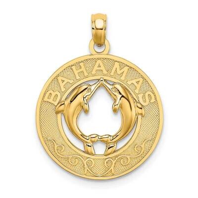 Bahamas Frame Dolphin Charm 14k Gold K7602, MPN: K7602, 637218142330