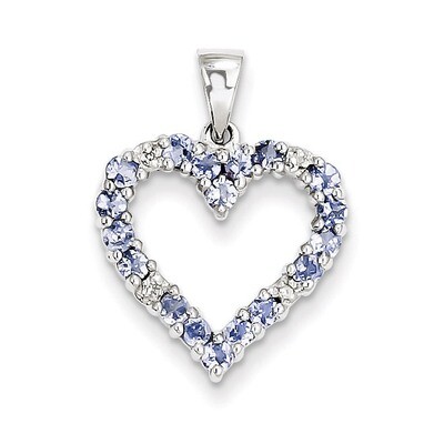 Tanzanite &amp; Diamond Pendant Sterling Silver QDX950, MPN: QDX950, 883957460321