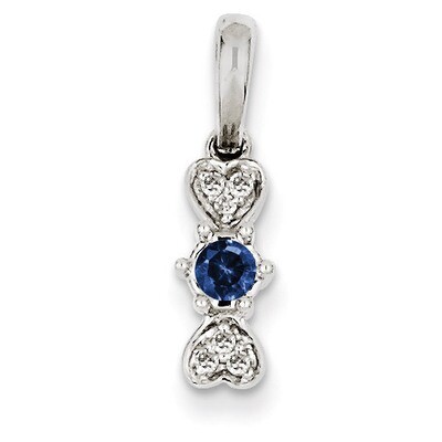 1 Birthstone Family Jewelry Diamond Semi-Set Pendant 14k White Gold XMPW27/1, MPN: XMPW27/1, 883957…