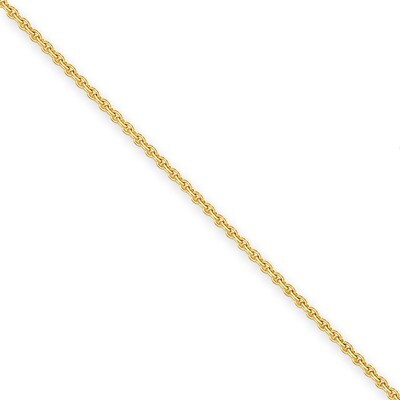 2.2mm Solid Polished Cable Chain Anklet 9 Inch 14k Gold PEN139-9, MPN: PEN139-9, 886774103730