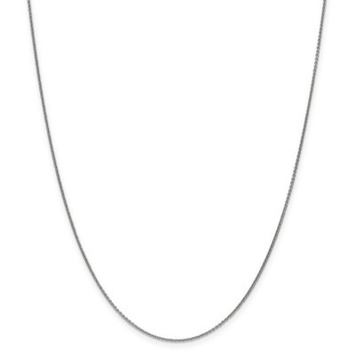 20 Inch 1mm Cable Chain 10k White Gold 10PE74-20, MPN: 10PE74-20, 191101599774