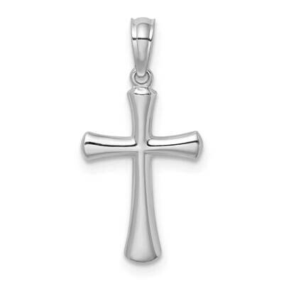 Beveled Cross with Round Tips Charm 14k White Gold Polished K8524W, MPN: K8524W, 637218118953