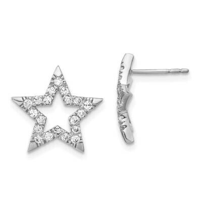 Si1/Si2, G H I, Star Post Earrings 14k White Gold Lab Grown Diamond EM7927-050-WLG, MPN: EM7927-050…