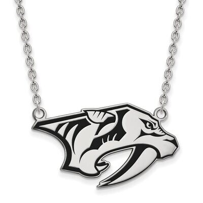 Nashville Predators Large Enamel Pendant with Chain Necklace Sterling Silver SS012PRE-18, MPN: SS01…