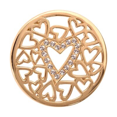 Nikki Lissoni Surrounded By Hearts Gold Plated 33mm Coin C1020GM, MPN: C1020GM, 8718627460603
