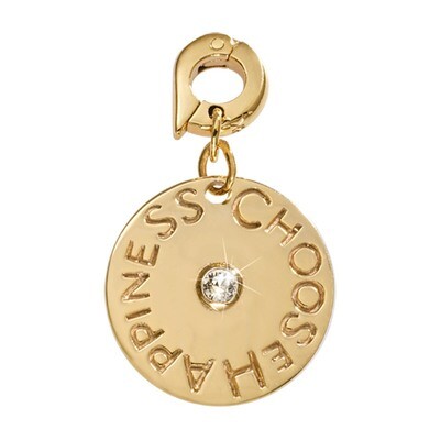 Nikki Lissoni Choose Happiness Charm Gold-Plated 20mm D1059GM, MPN: D1059GM, 8718819232216