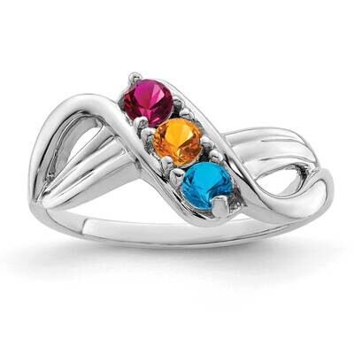 Genuine 3 Stone Mother&#39;s Ring 14k White Gold XMR12/3WGY, MPN: XMR12_3W, 883957151601