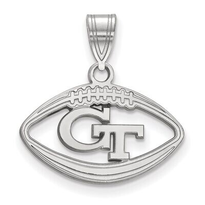 Georgia Institute of Technology Pendant in Football Sterling Silver SS012GT, MPN: SS012GT, 88677468…