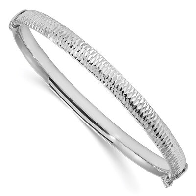 Leslie&#39;s Textured Bangle Sterling Silver Polished HB-QLF921, MPN: QLF921, 191101752704