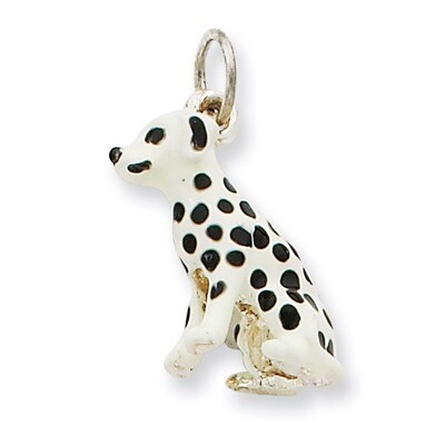 Dalmatian Charm Sterling Silver Enameled QC6433, MPN: QC6433, 886774373577