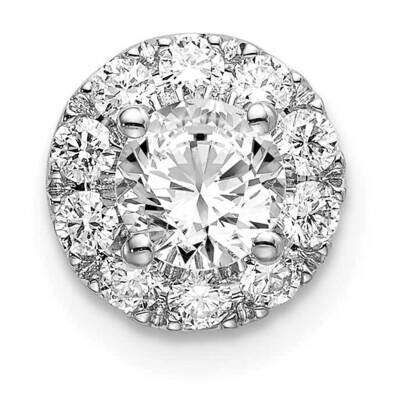 Diamond Si1/Si2 G H I Round Halo Pendant 14k White Gold Lab Grown PM6635-075-WLG, MPN: PM6635-075-W…