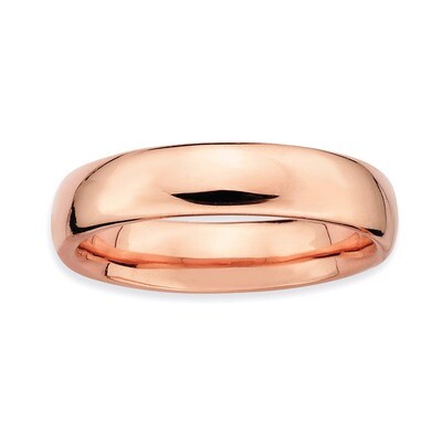 Pink-plated Polished Ring - Sterling Silver QSK292, MPN: QSK292, 883957158969