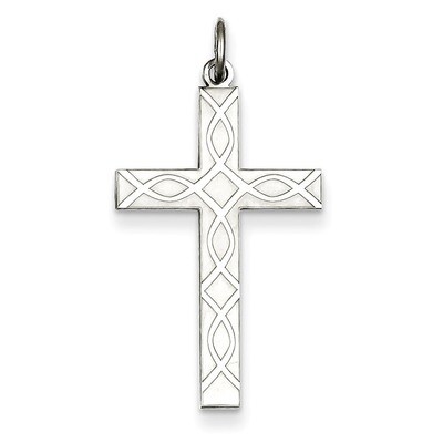Cross Pendant Laser Designed Sterling Silver QXR255, MPN: QXR255, 883957516813
