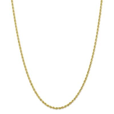 2.75mm Diamond-Cut Quadruple Rope Chain 26 Inch 10k Gold 10QT021-26, MPN: 10QT021-26, 191101725654