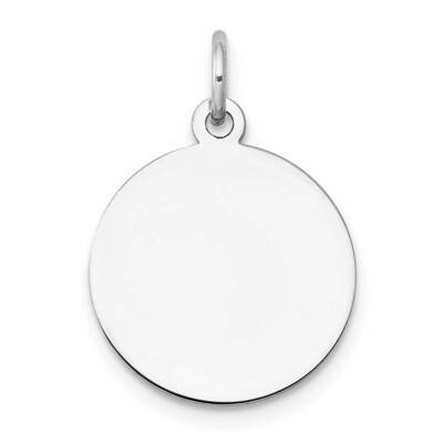 Plain .013 Gauge Circular Engravable Disc Charm 14k White Gold XWM605/13, MPN: XWM605/13, 191101855…