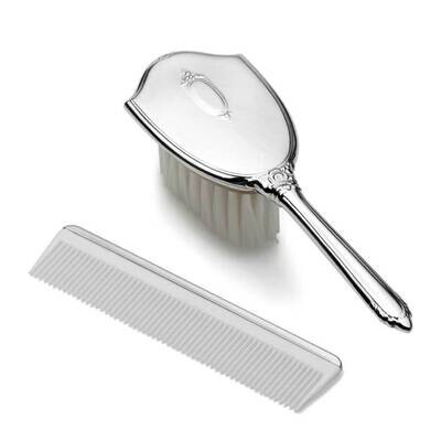 Gift Boxed Girls Comb and Brush Set Sterling Silver GP8875, MPN: GP8875, 781642001463