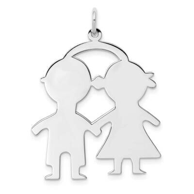 Engraveable Boy Girl Polished Front Back Disc Charm Sterling Silver QM339/18P, MPN: QM339, 88395754…