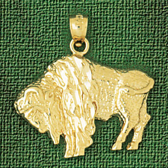 Dazzlers Jewelry Buffalo Pendant Necklace Charm Bracelet in Yellow, White or Rose Gold 2591, MPN: D…
