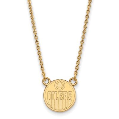 Edmonton Oilers Small Pendant with Chain Necklace 10k Yellow Gold 1Y007OIL-18, MPN: 1Y007OIL-18, 88…