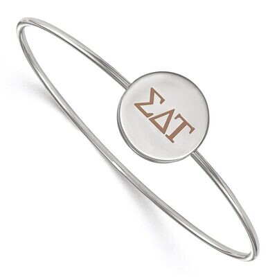 Sigma Delta Tau Enameled Slip-on Bangle Sterling Silver SS023SDT-7, MPN: SS023SDT-7, 886774611143