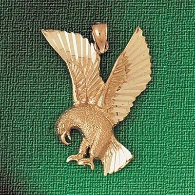 Dazzlers Jewelry Flying Eagle Pendant Necklace Charm Bracelet in Yellow, White or Rose Gold 2841, M…