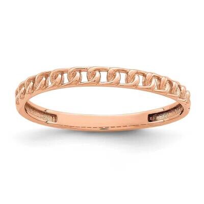 Link Design Ring 14k Rose Gold R674R, MPN: R674R, 886774097152