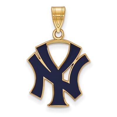 New York Yankees Large Enamel Pendant Gold-plated Silver GP054YAN, MPN: GP054YAN, 886774949062