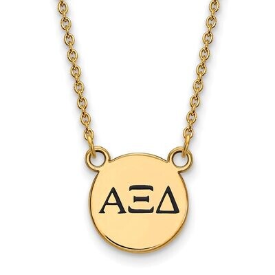 Alpha Xi Delta Extra Small Enameled Pendant with 18 Inch Chain Gold-plated Silver GP016AXD-18, MPN:…