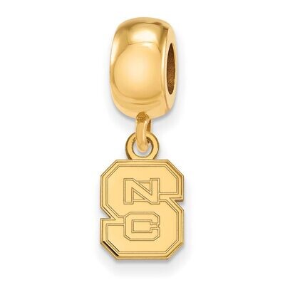 North Carolina State University Bead Charm x-Small Dangle Gold-plated Silver GP035NCS, MPN: GP035NC…