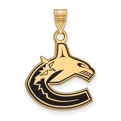 Vancouver Canucks Large Enamel Pendant Gold-plated Silver GP009CUC, MPN: GP009CUC, 886774741772