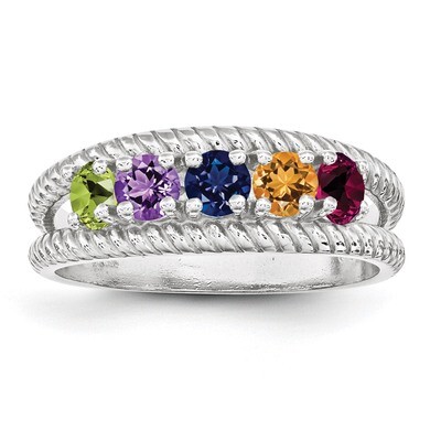 5 Birthstones Mother&#39;s Ring Sterling Silver XMR8/5SS, MPN: XMR8/5SS, 883957885483