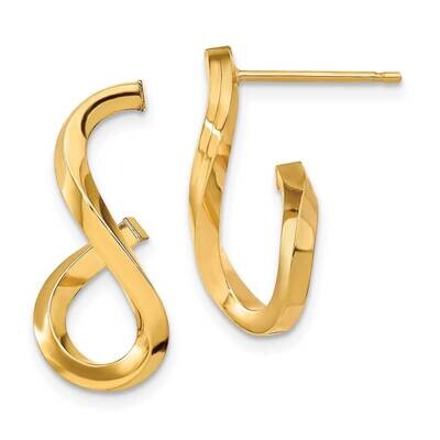 Leslie&#39;s Twisted Post Dangle Earrings 14k Gold Polished HB-LE2022, MPN: LE2022, 191101736407