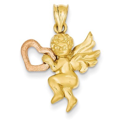 Satin Angel Charm 14k Two-tone Gold D135, MPN: D135, 886774092287