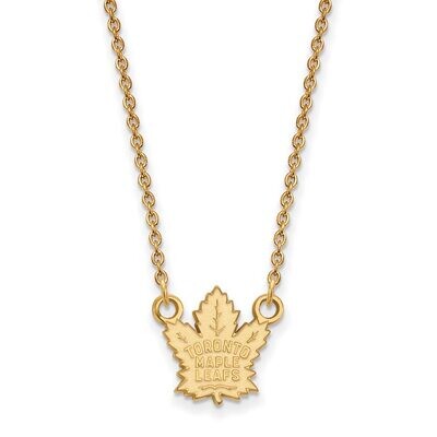 Toronto Maple Leafs Small Pendant with Chain Necklace 10k Yellow Gold 1Y012MLE-18, MPN: 1Y012MLE-18…
