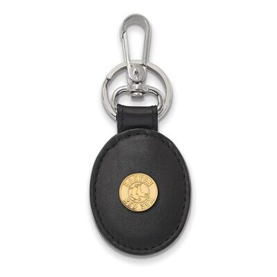 Boston Red Sox Black Leather Oval Key Chain Gold-plated Silver GP013RSO-K1, MPN: GP013RSO-K1, 88677…