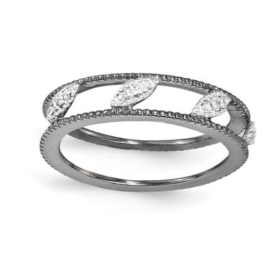 Rhodium-plated Diamond Jacket Ring - Sterling Silver QSK1598, MPN: QSK1598, 886774214016