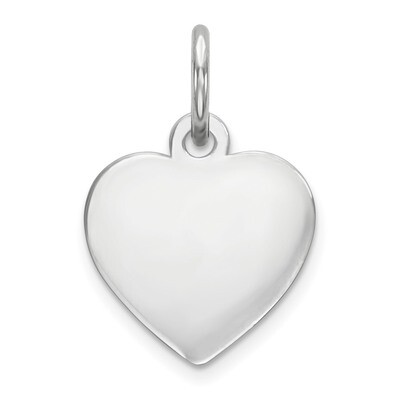 Engravable Heart Polished Front Back Disc Charm Sterling Silver QM389/27P, MPN: QM389/27P, 88677404…