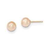 6-7mm Pink Round Cultured Pearl Stud Earrings 14k Gold X60PPI, MPN: X60PPI, 191101433214