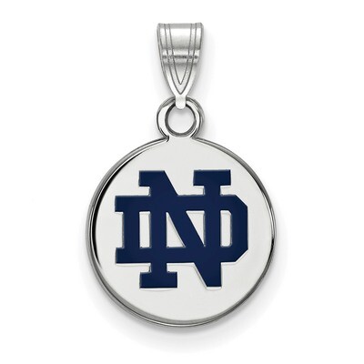 University of Notre Dame Small Enamel Disc Pendant Sterling Silver SS036UND, MPN: SS036UND, 1911011…