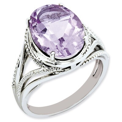 Pink Quartz Ring Sterling Silver QR3085PQ, MPN: QR3085PQ, 883957650739