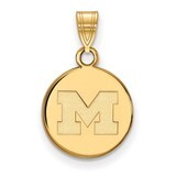 Michigan University of Small Disc Pendant 14k Yellow Gold 4Y034UM, MPN: 4Y034UM, 886774879642