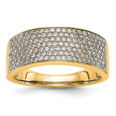 Micro Pave Diamond Band 14k Yellow Gold RM3247B-075-YAA, MPN: RM3247B-075-YAA,