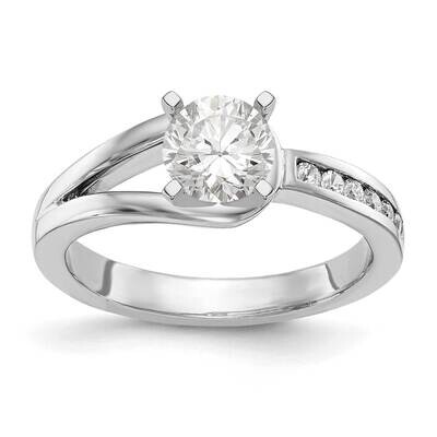 Diamond Peg Set Semi-mount Engagement Ring 14k White Gold RM2646E-015-WAA, MPN: RM2646E-015-WAA,