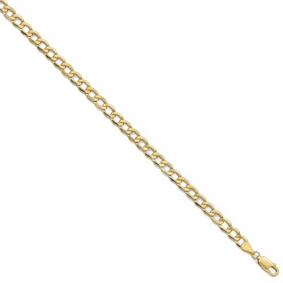 Leslie&#39;s 5.25mm Semi-Solid Curb Link Chain 18 Inch 10k Gold HB-8241-18, MPN: 8241-18, 191101755736