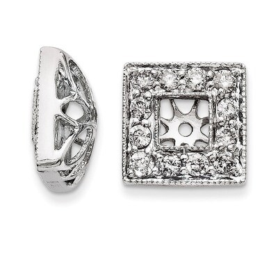 Diamond Square Jacket Earrings 14k White Gold XJ104A, MPN: XJ104A, 883957523620
