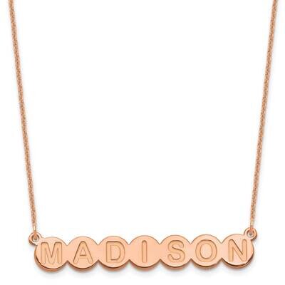 7 Letter Bubble Necklace 14k Rose Gold XNA1319R, MPN: XNA1319R,